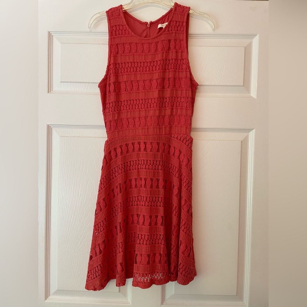 Orange/coral lace dress